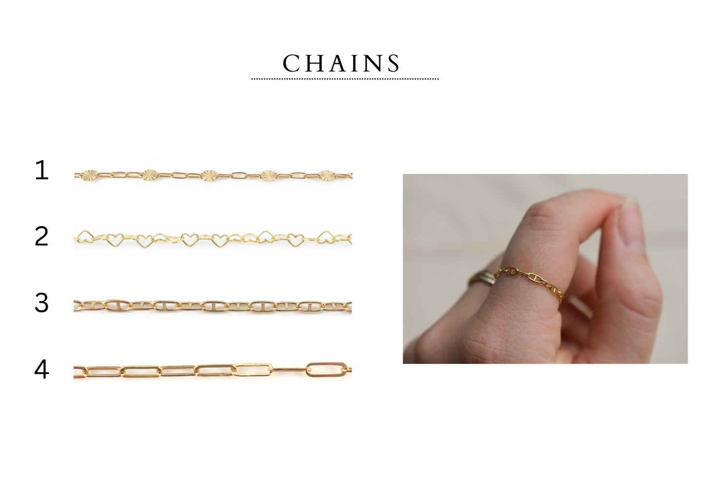 14K Gold Filled Chain Ring