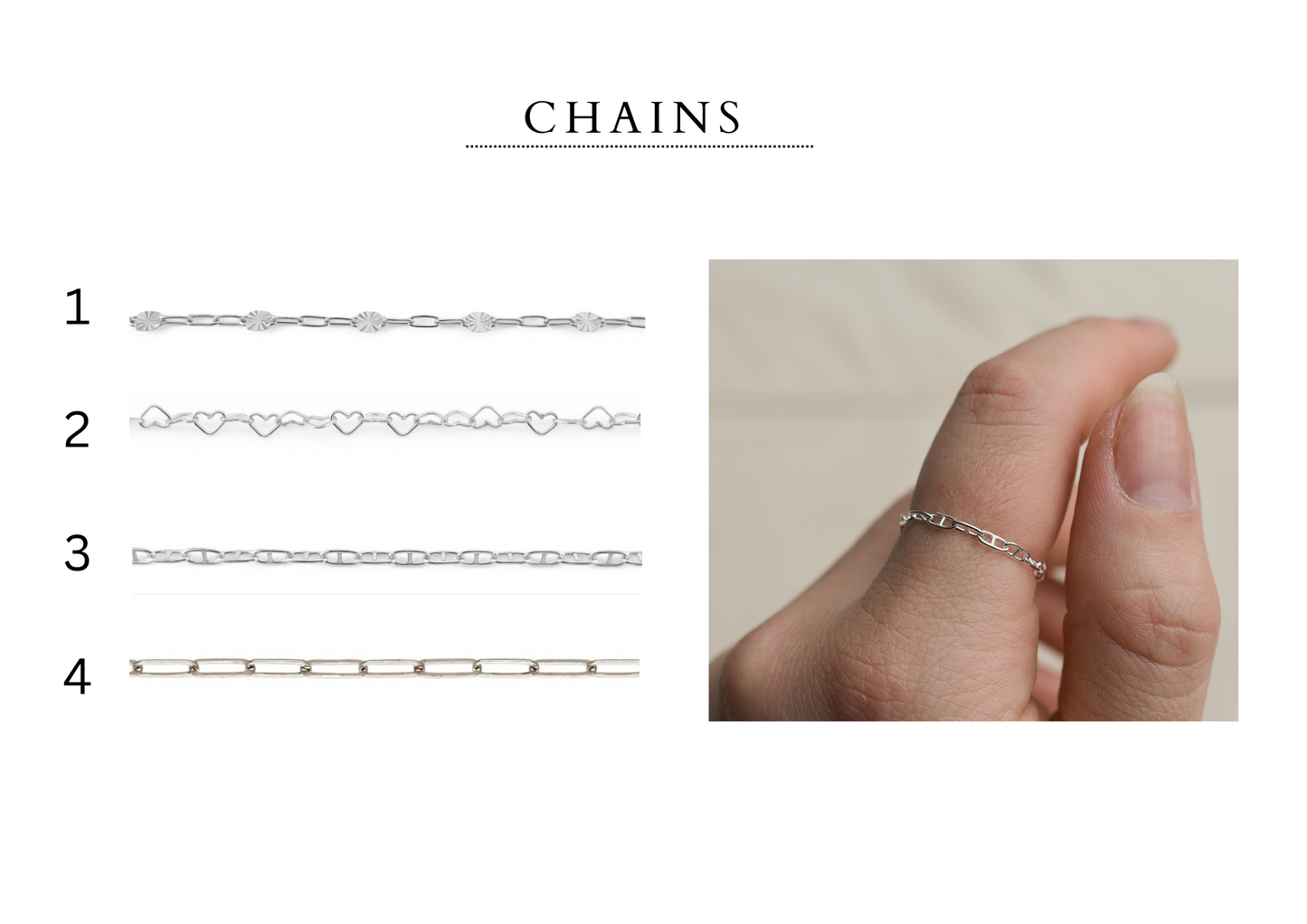 Sterling Silver Chain Ring