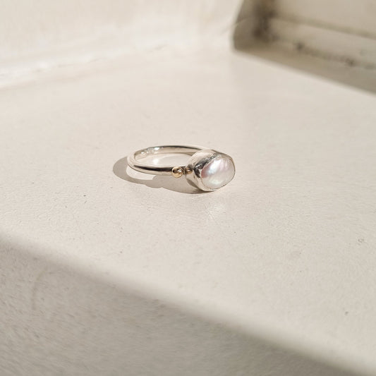 Natural Keshi Pearl Ring