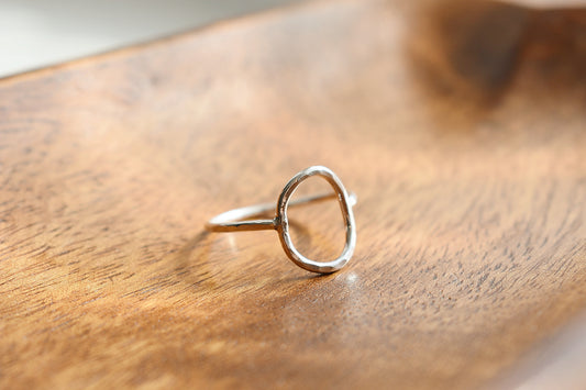 Silver Circle Infinity Ring - Sterling Silver