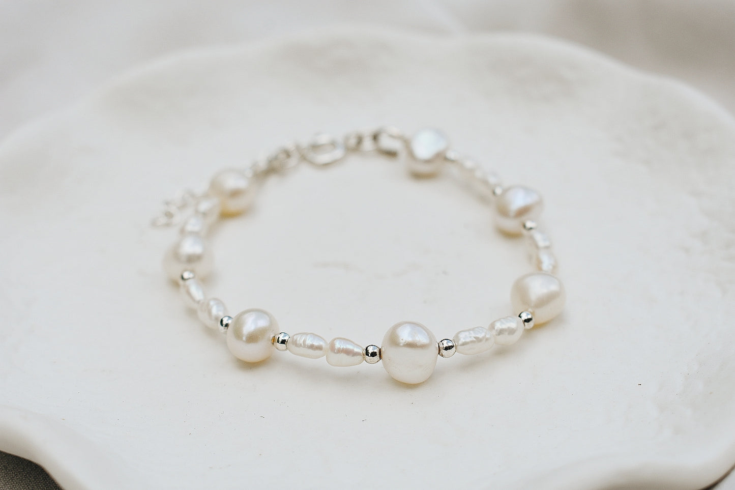 Freshwater Pearl Sterling Silver Bracelet