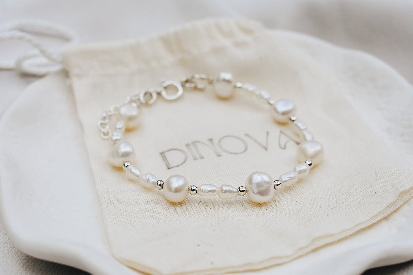 Freshwater Pearl Sterling Silver Bracelet