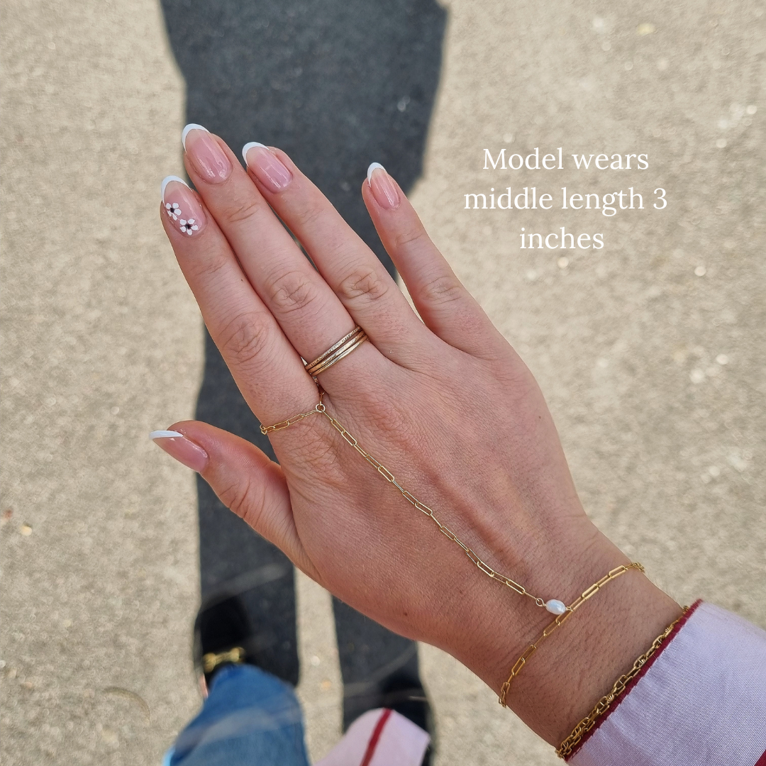 Gold Filled Pearl Hand Chain