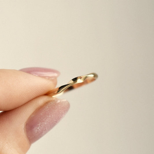 14k Gold Fill Twisted Stacking Ring