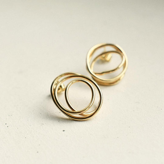 14k Gold Fill Nest Stud Earrings