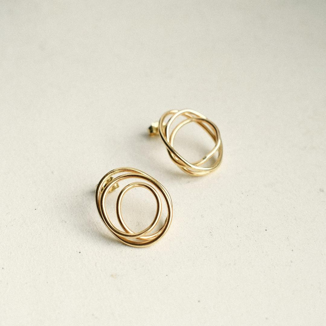 14k Gold Fill Nest Stud Earrings