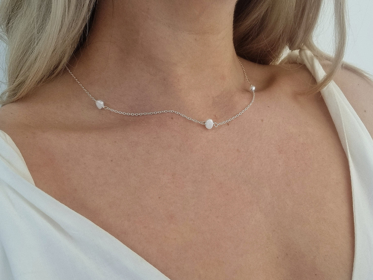 Freshwater Pearl Sterling Silver Necklace