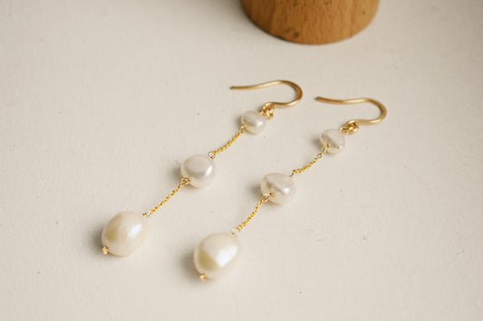 14k Gold Fill Freshwater Pearl Earrings