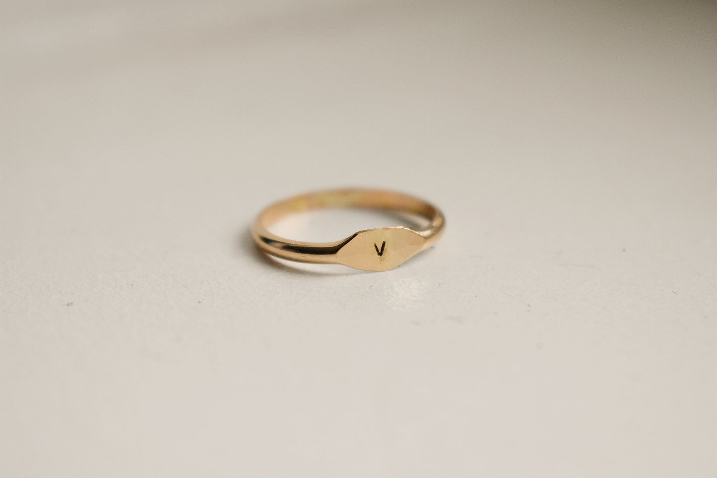 14k Gold Fill Initial Ring