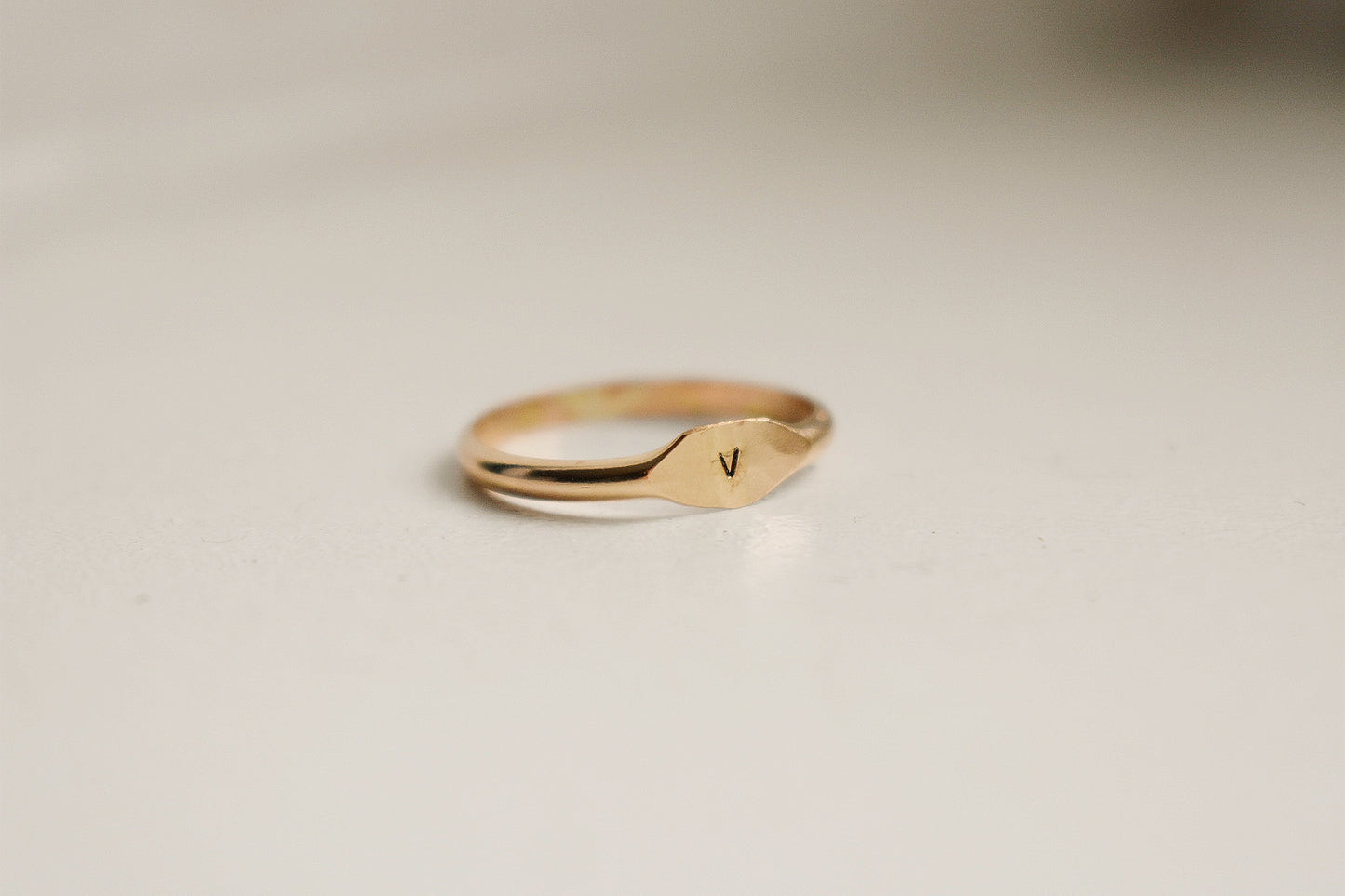 14k Gold Fill Initial Ring