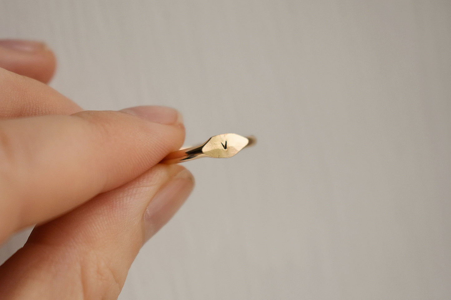 14k Gold Fill Initial Ring