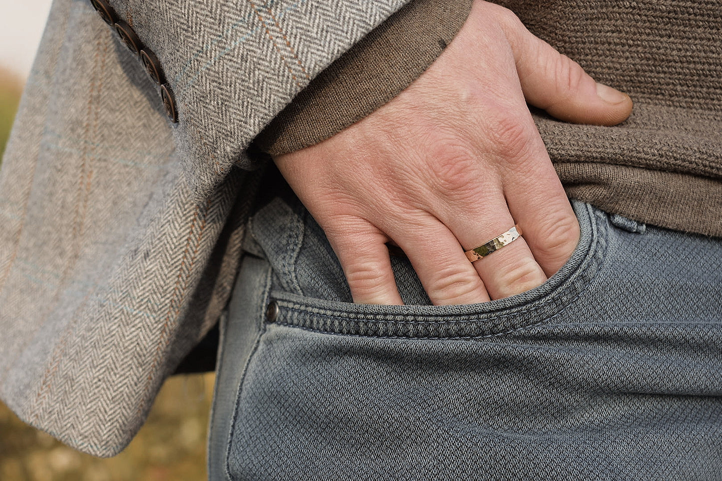 14K Gold Fill Unisex Thick Band Ring