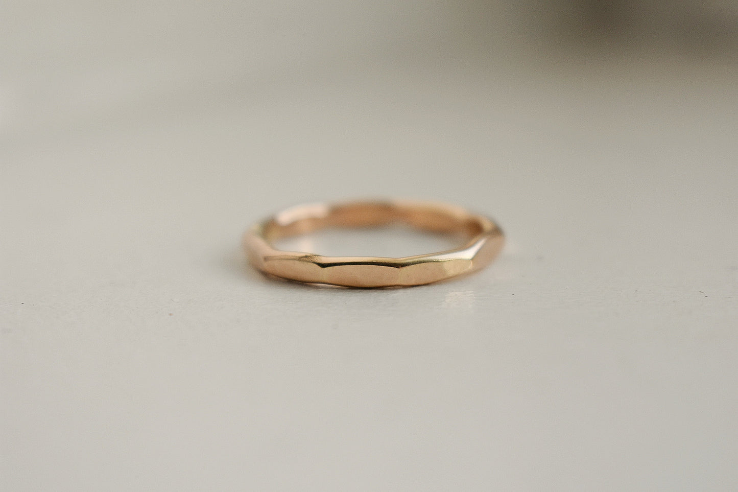 14k Gold Fill Unisex Hammered Ring