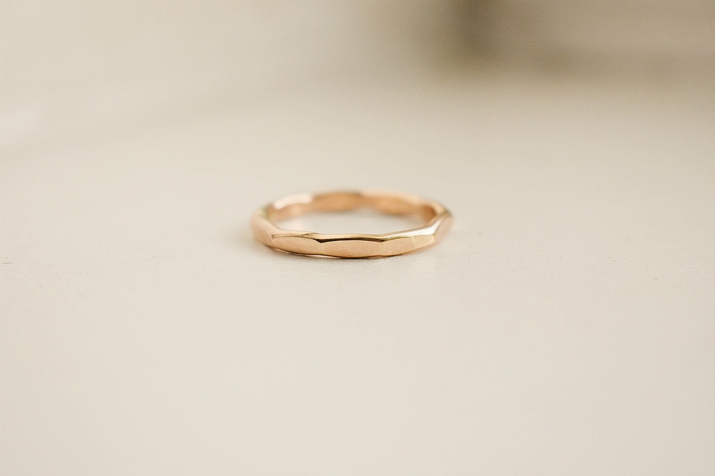 14k Gold Fill Unisex Hammered Ring