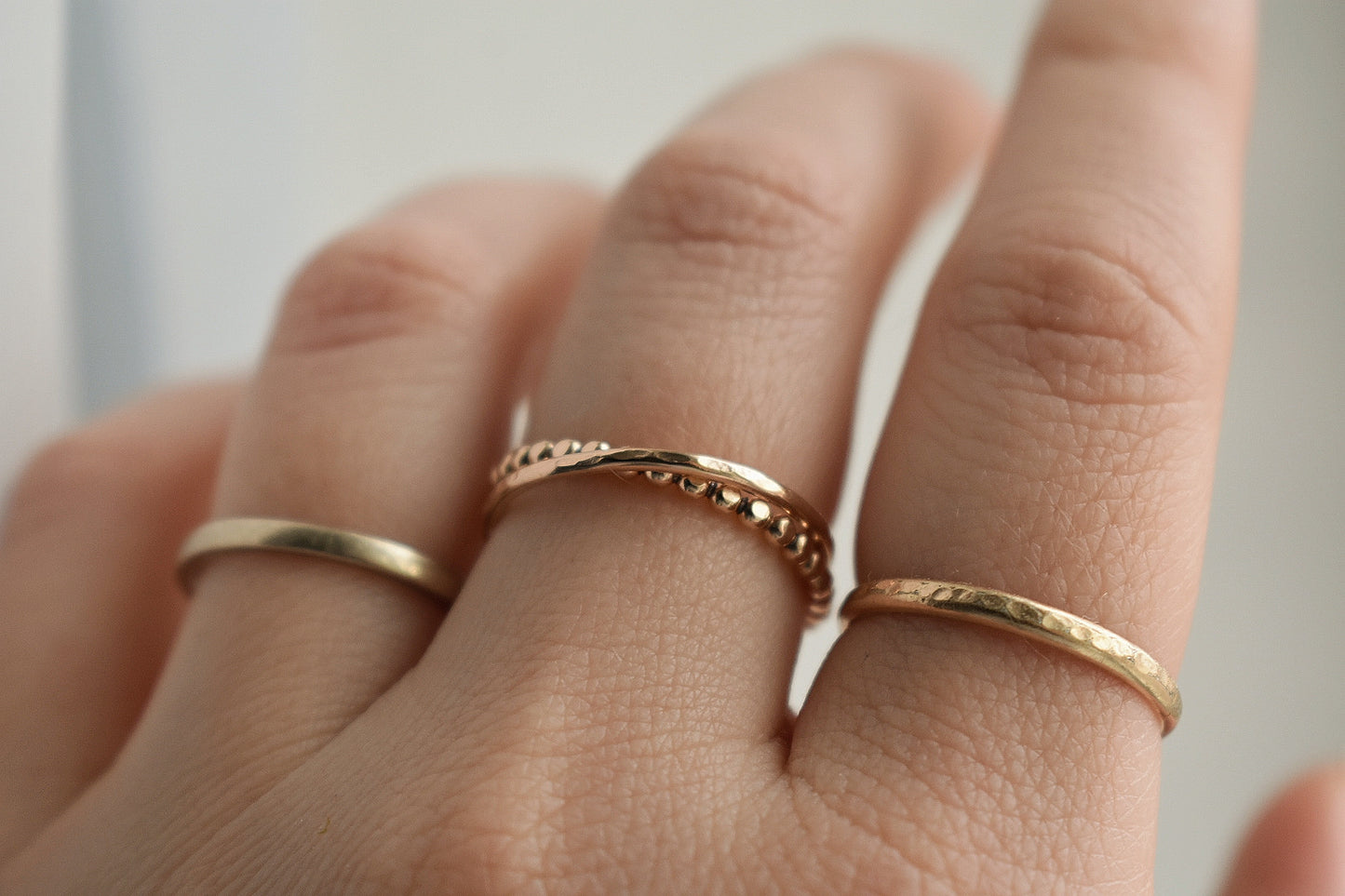 14k Gold Fill Interlocking Fidget Ring