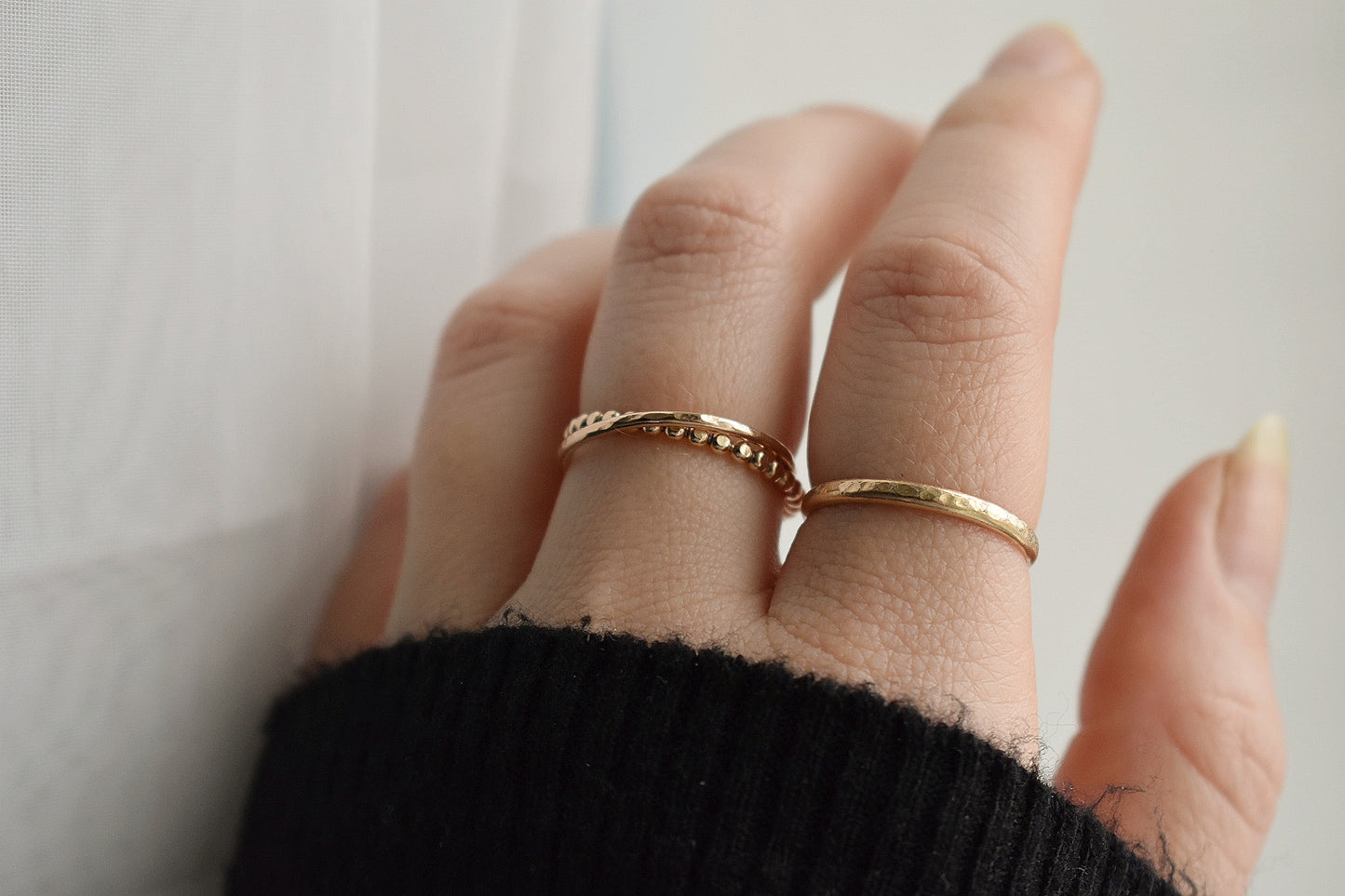 14k Gold Fill Interlocking Fidget Ring