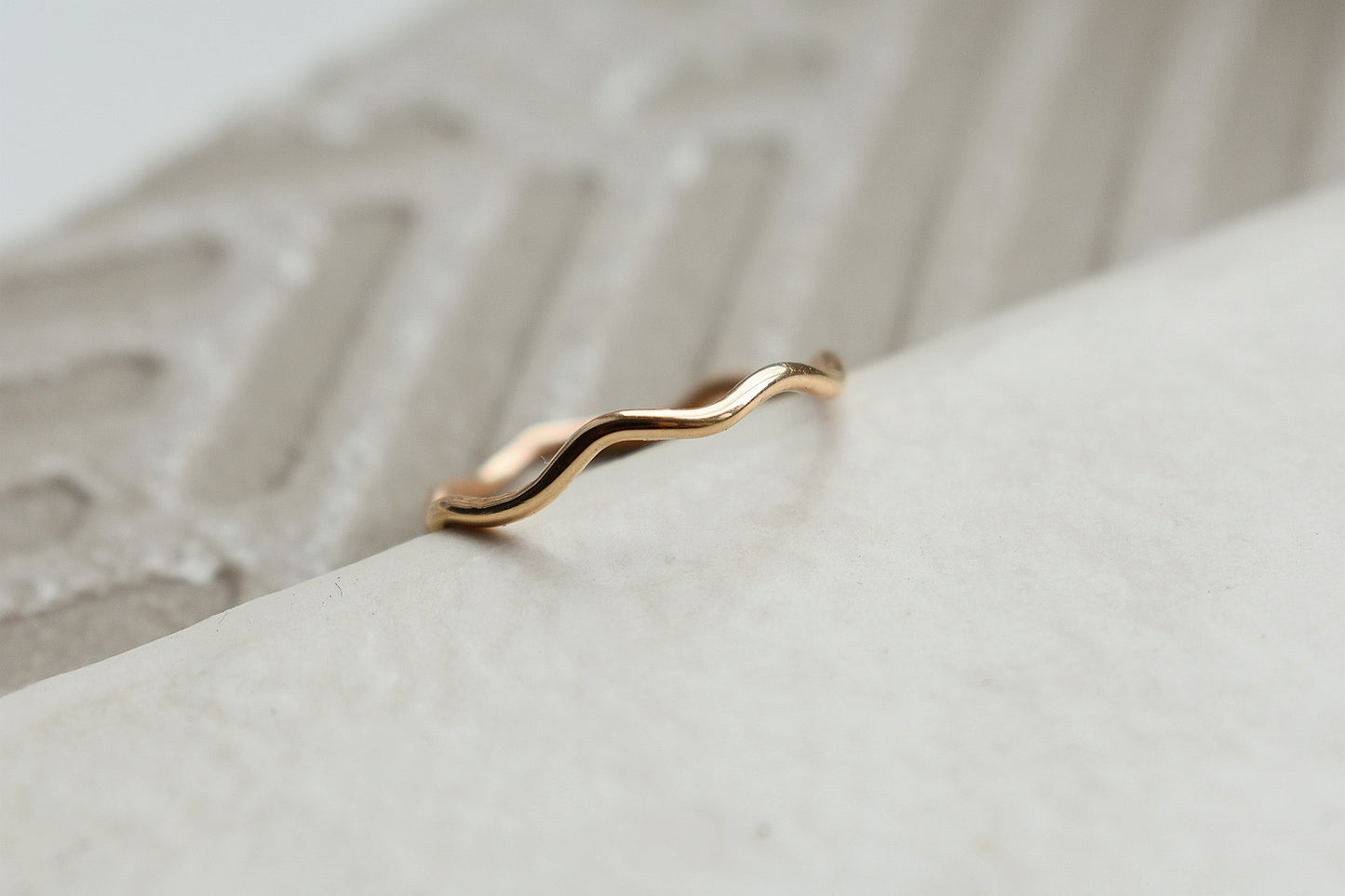 Wavy Stacking Ring - 14k Gold Fill