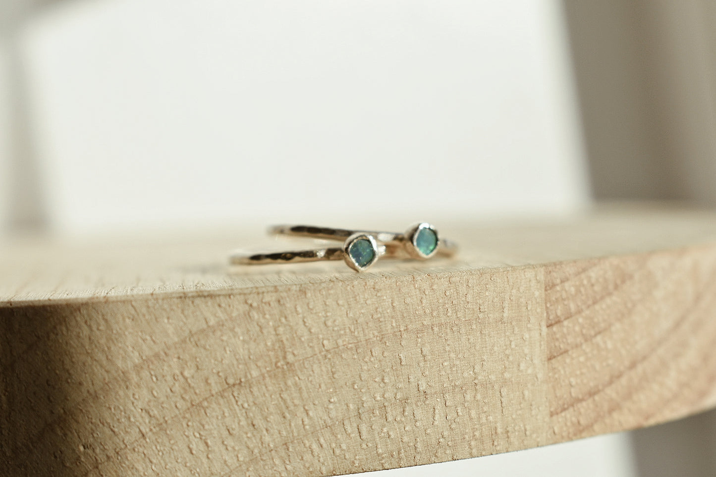 Sterling Silver Blue Australian Opal Ring