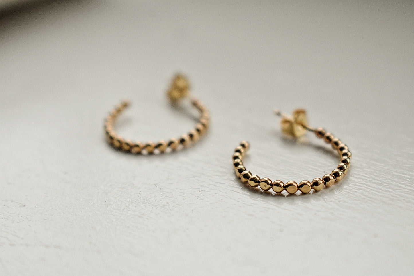 14k Gold Filled Bubble Hoops