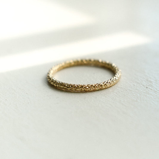 14k Gold Filled Textured Stacking Ring