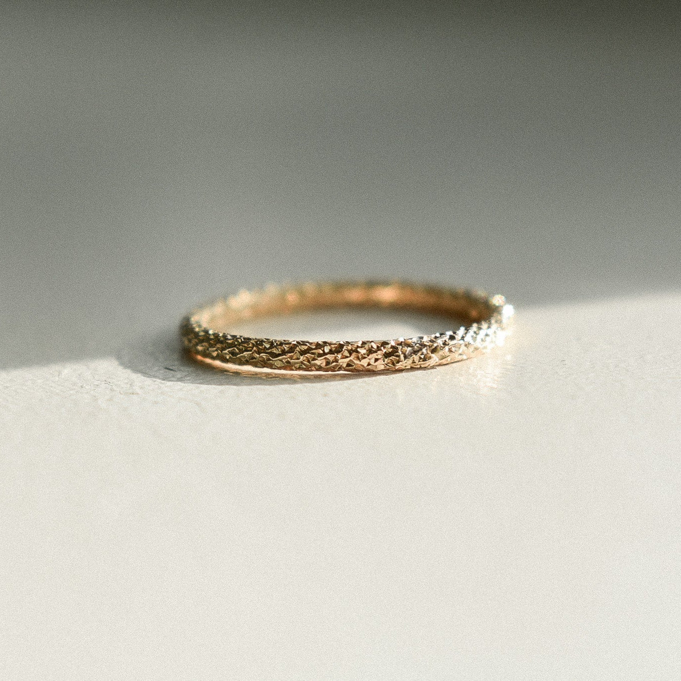 14k Gold Filled Textured Stacking Ring