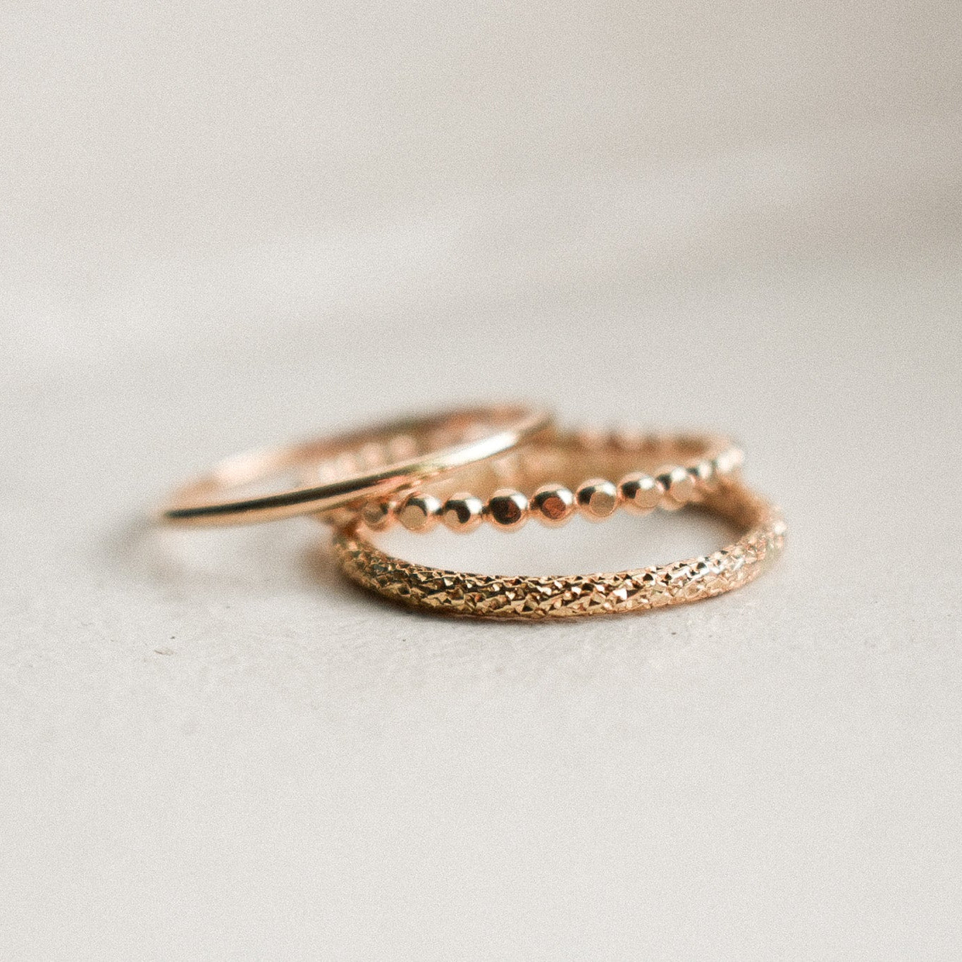 14k Gold Filled Textured Stacking Ring