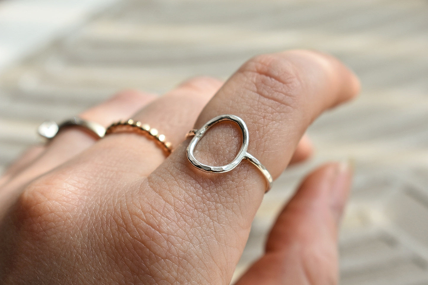 Silver Circle Infinity Ring - Sterling Silver