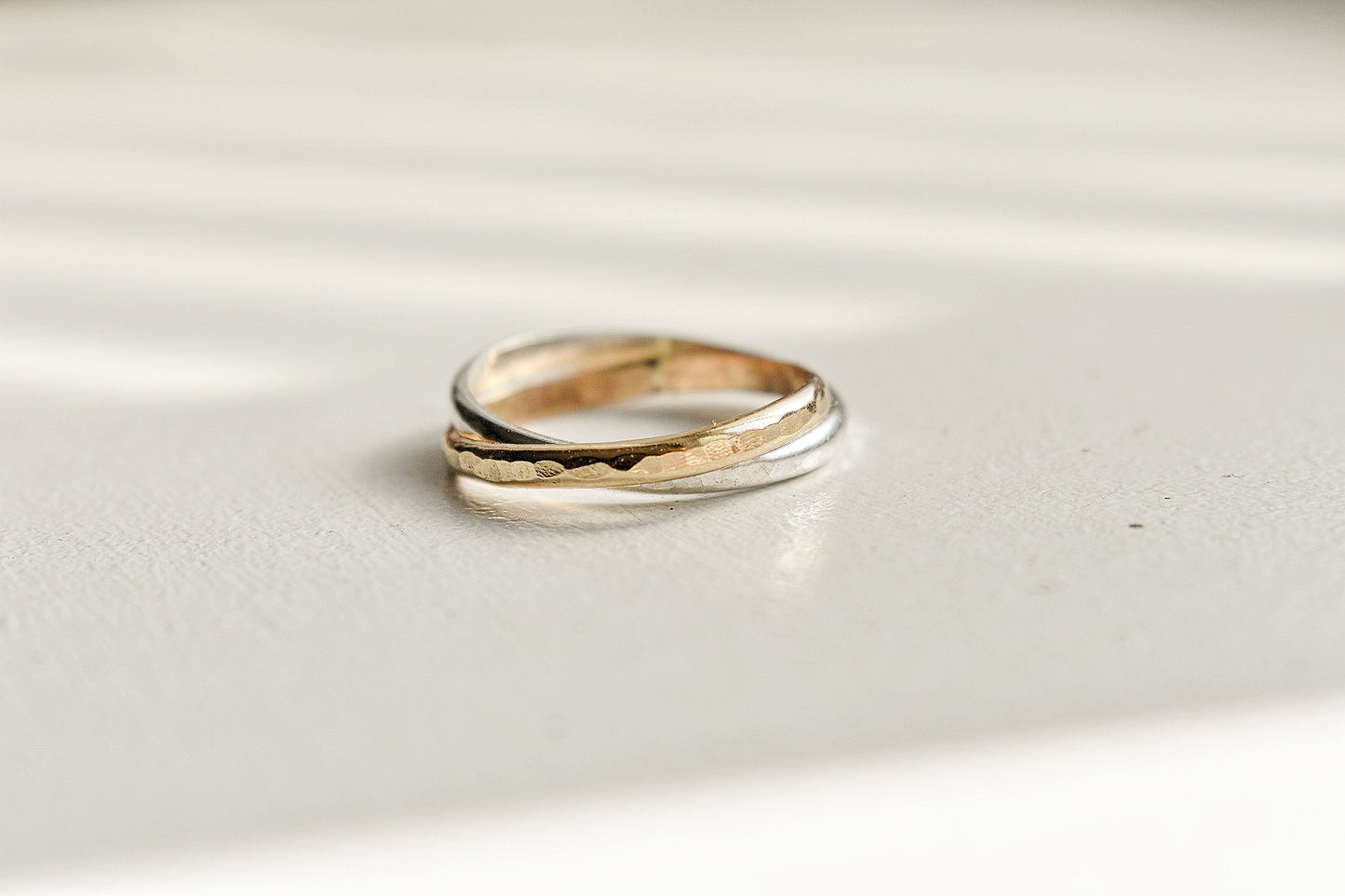 14k Gold Fill and 925 Silver Twist Ring