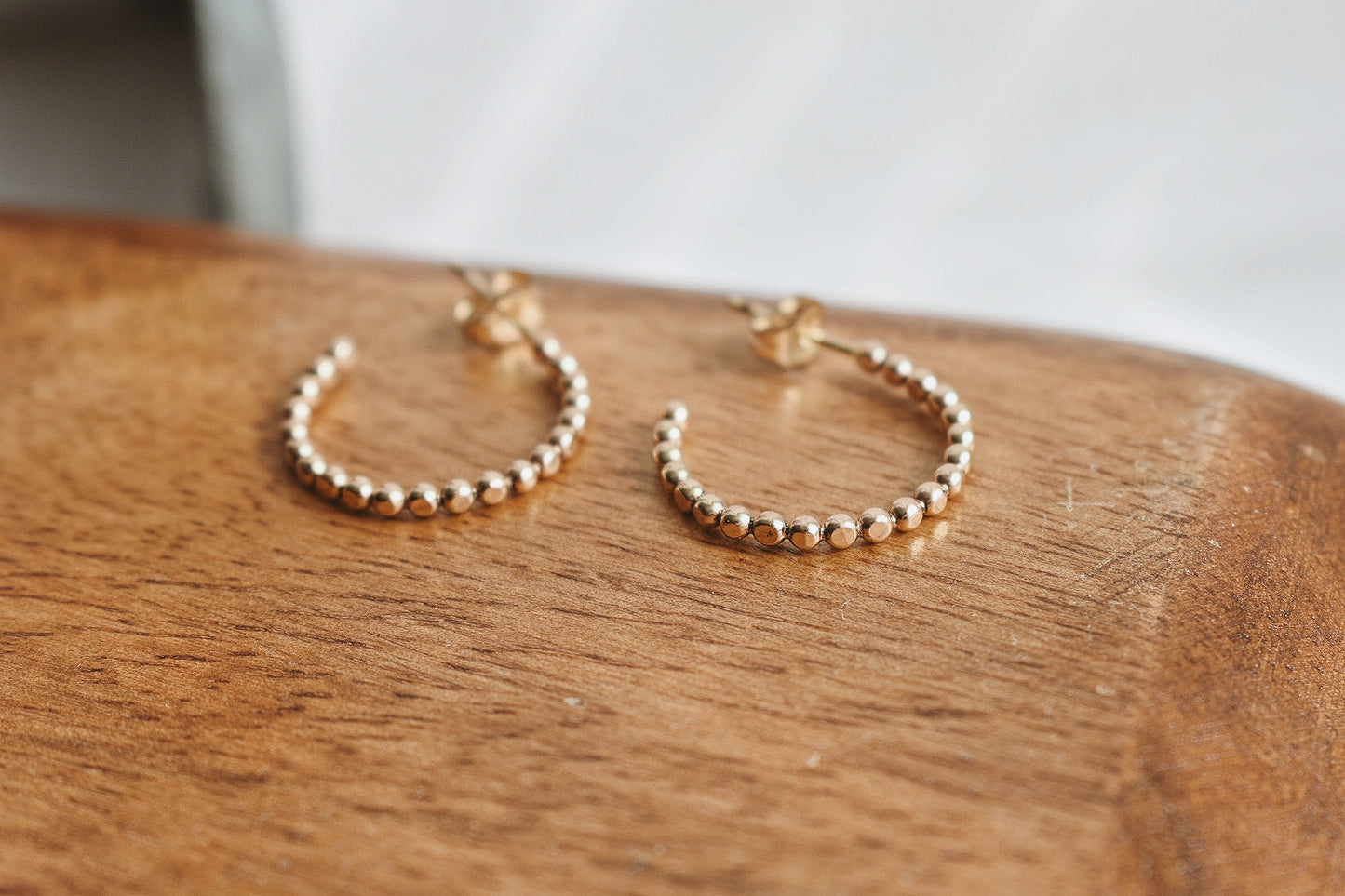 14k Gold Filled Bubble Hoops