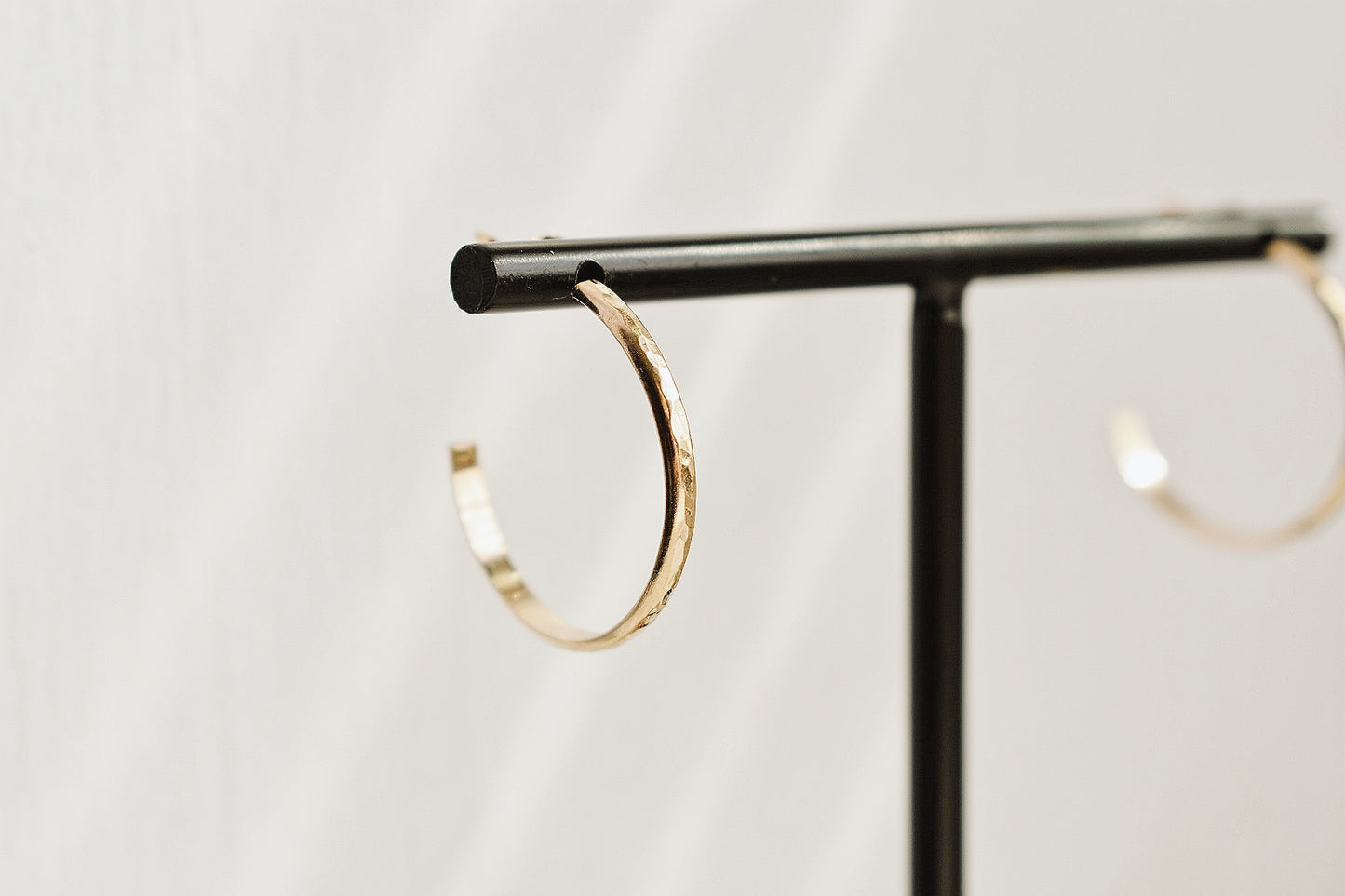 14k Gold Filled Hammered Hoops