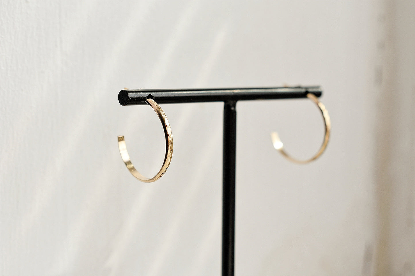 14k Gold Filled Hammered Hoops