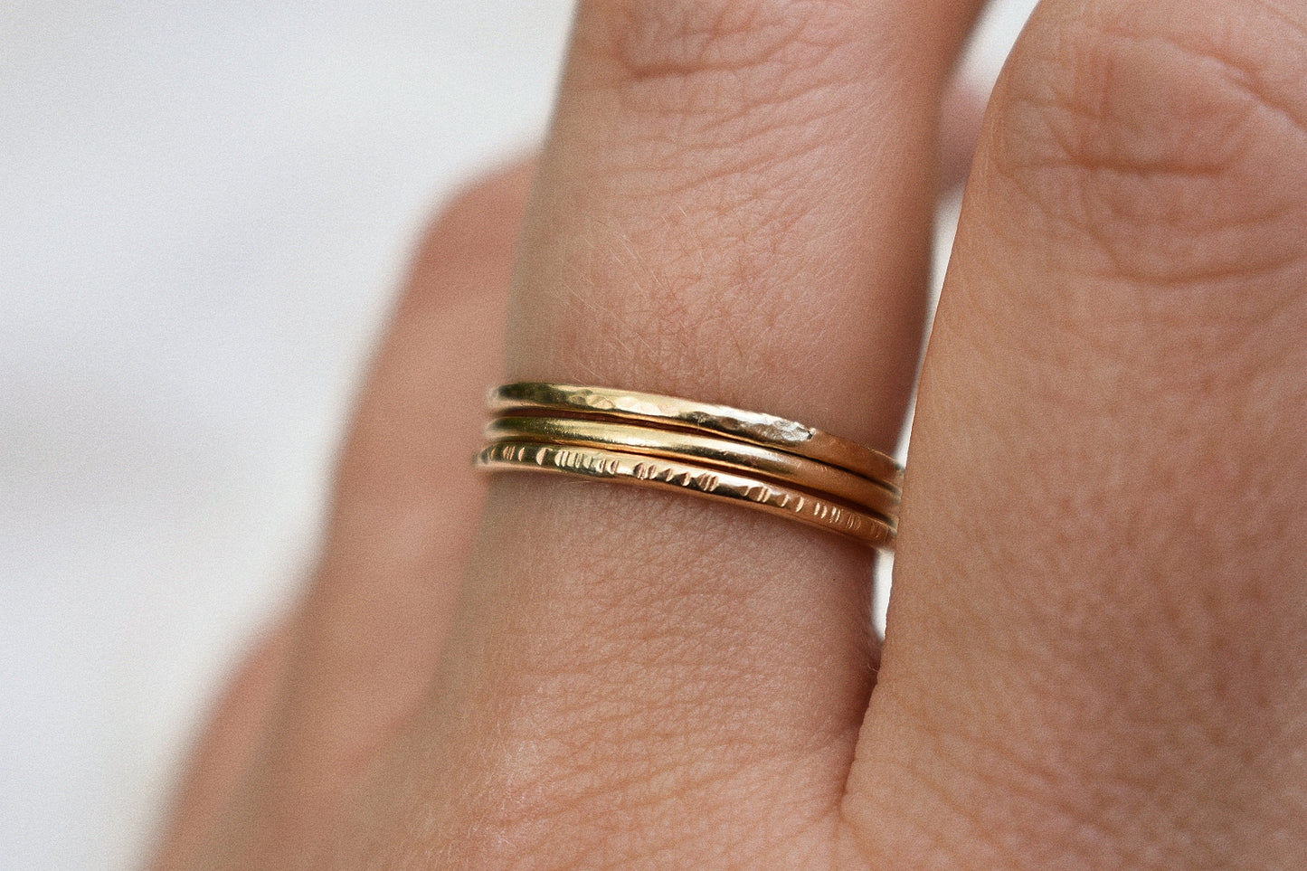 Dinova Gold Stacker Rings Set of Three