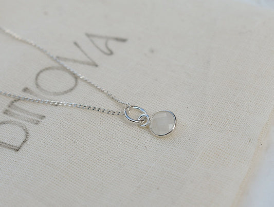 Sterling Silver Moonstone Pendant Necklace