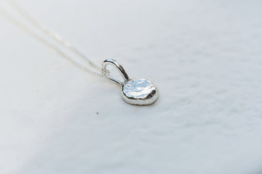 Sterling Silver Molten Charm Layering Necklace