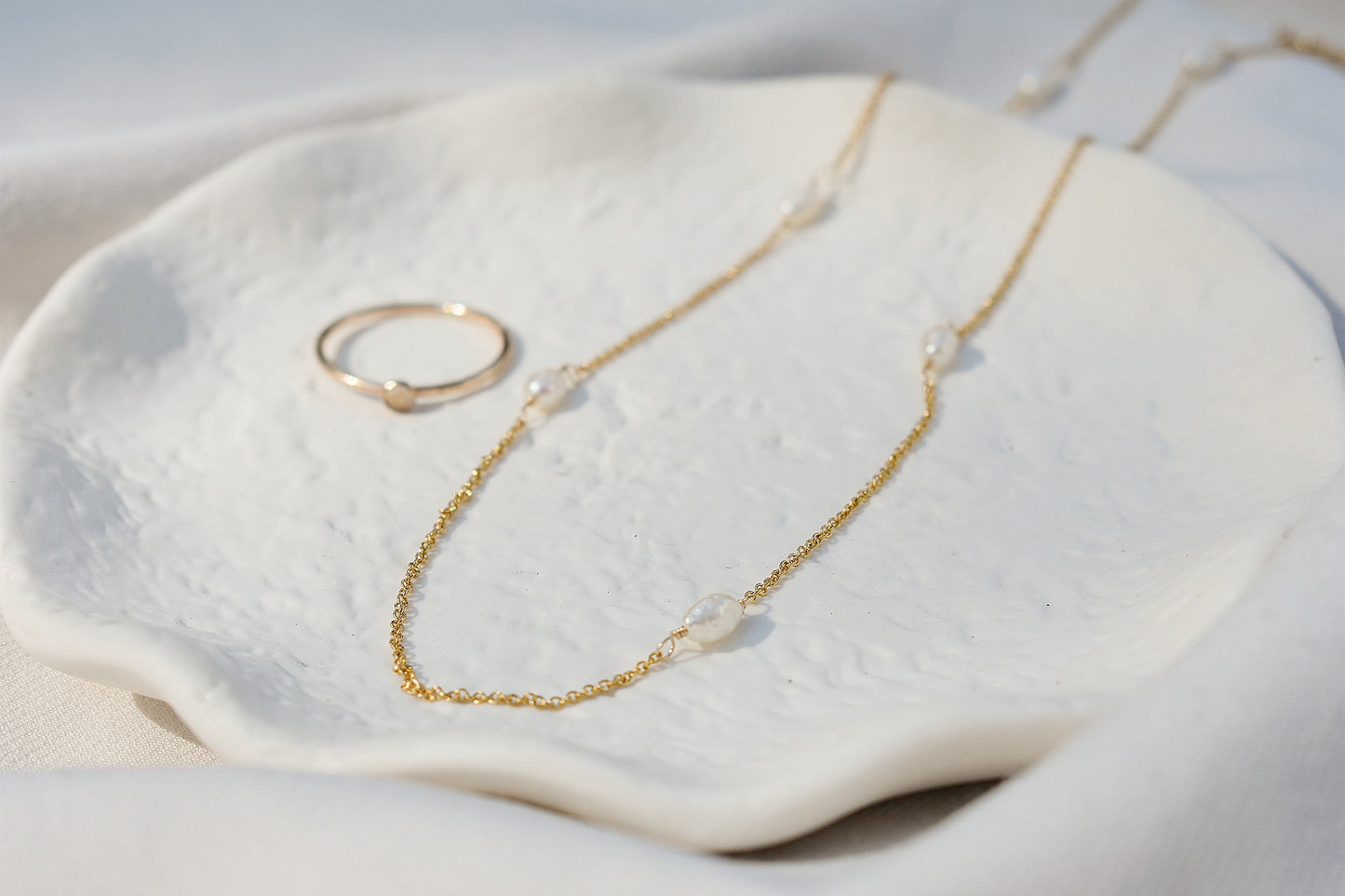 Gold Filled Freshwater Pearl Necklace