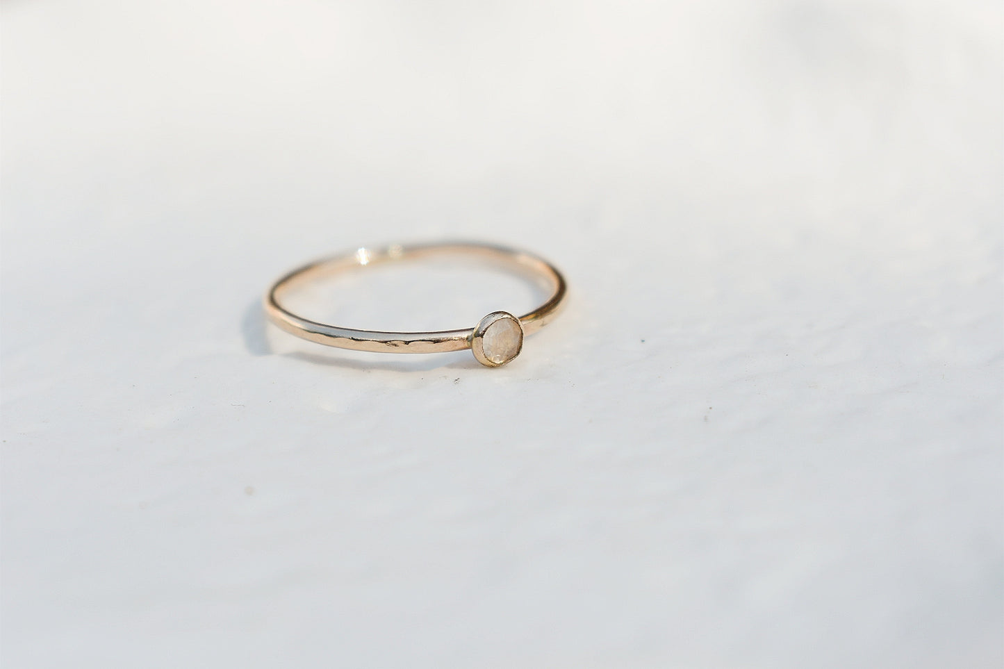 Gold Filled Moonstone Stacking Ring