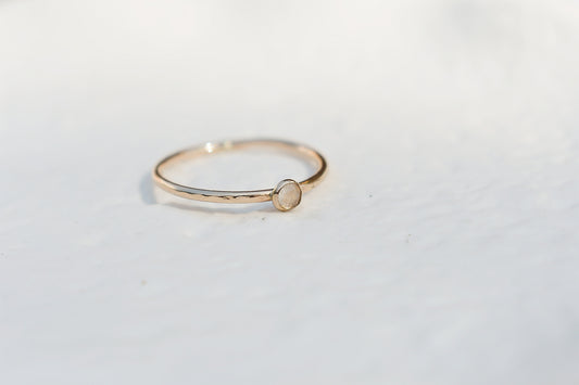 Gold Filled Moonstone Stacking Ring