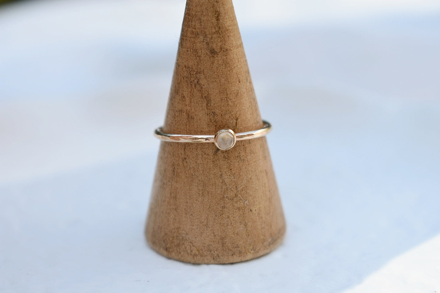 Gold Filled Moonstone Stacking Ring