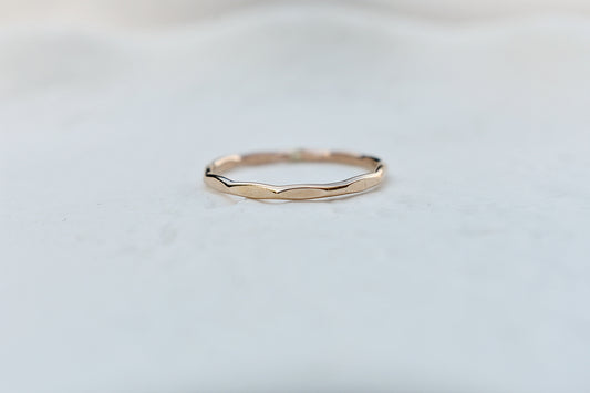 Hammered Flat Ring - 14k Gold Fill