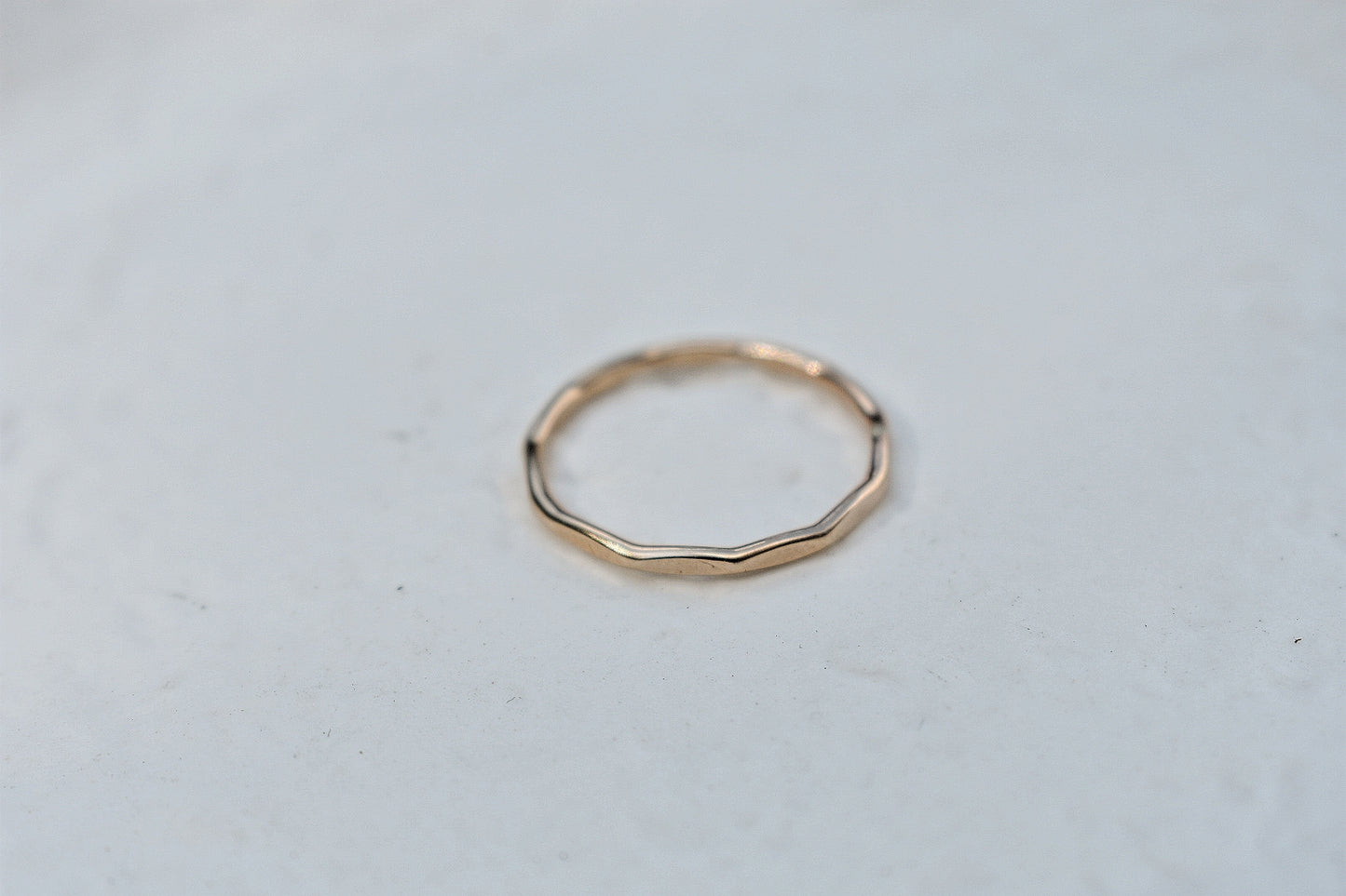 Hammered Flat Ring - 14k Gold Fill