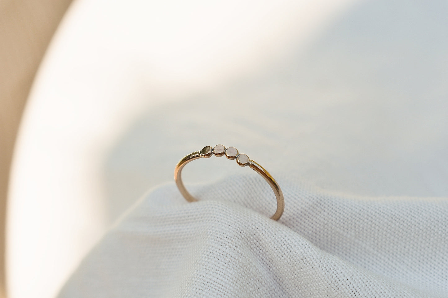 14k Gold Filled Dotted Crown Ring