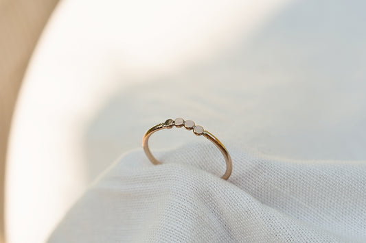 14k Gold Filled Dotted Crown Ring