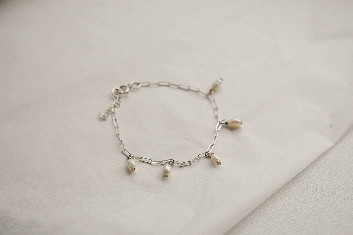 Silver Freshwater Pearl Bracelet