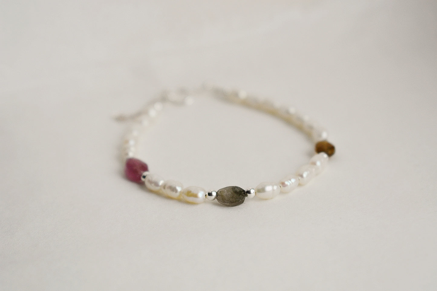 Freshwater Pearl and Tourmaline Bracelet