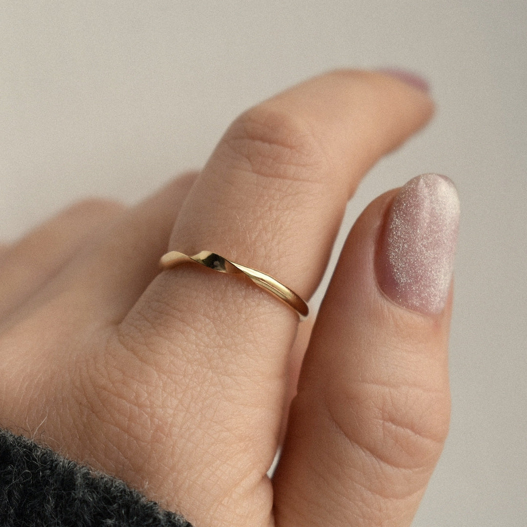 14k Gold Fill Twisted Stacking Ring