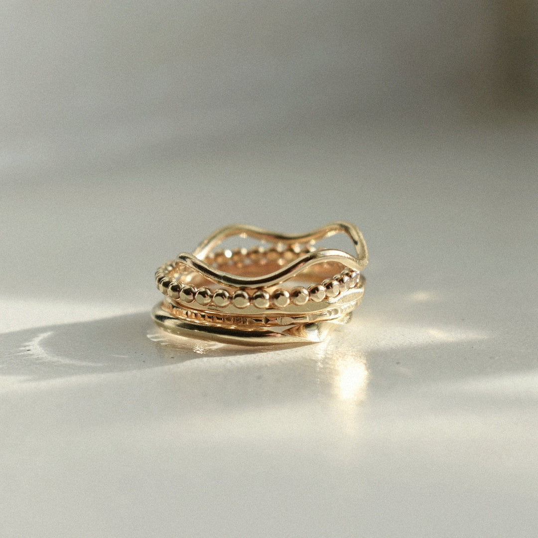 14k Gold Fill Twisted Stacking Ring